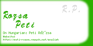 rozsa peti business card